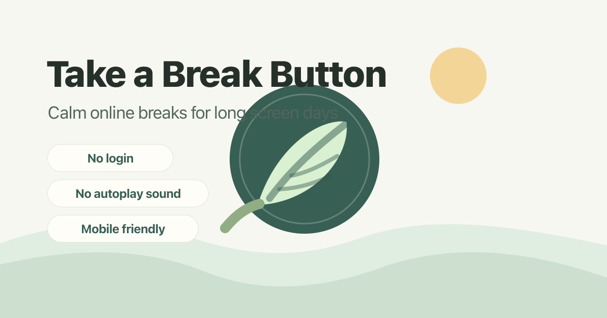オンライン休憩体験 | 日本語 | Take a Break Button